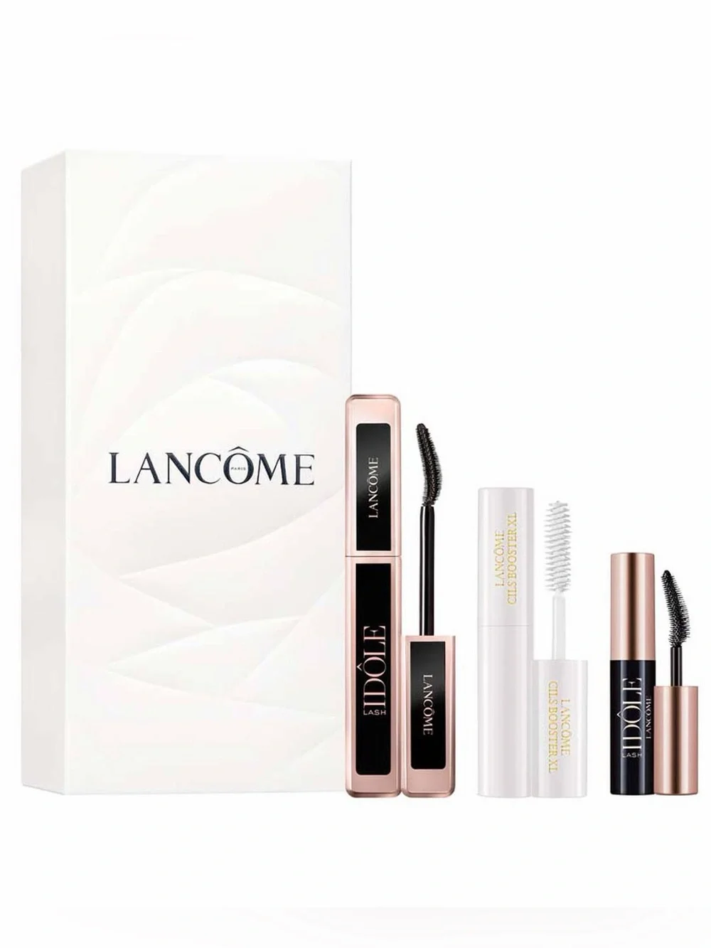 LANCÔME LASH IDOLE SET 3 Pcs Lash Idôle F/S+Travel Sz+Cils BoosterXL NEW IN BOX!